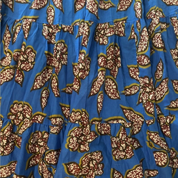 NWT Alexis Joyette Halter Blue and Brown Floral Maxi Dress - Picture 6 of 10